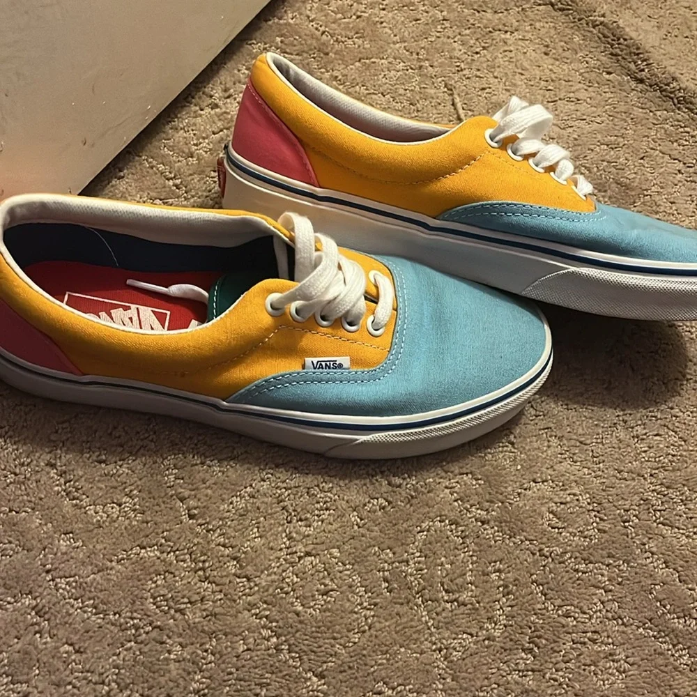 multicolor vans (worn 2x) with box - Picture 1 of 4
